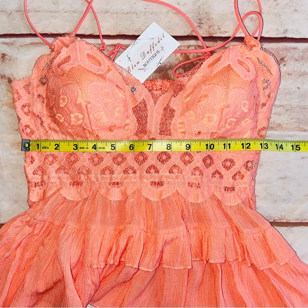 ZENANA Coral Lace Top NWT! sz L - Picture 5 of 7
